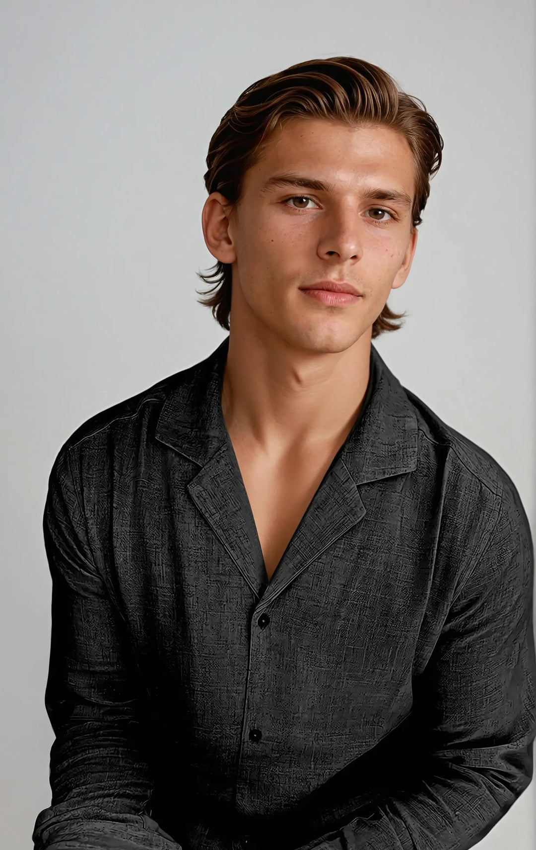 Basser - Heren Shirt | Linnen Look-Basser-Basser