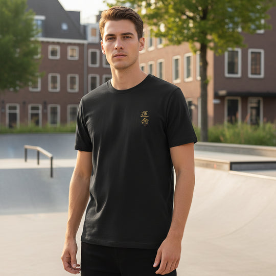 Basser - Heren T-Shirt | Unieke Kalligrafieprint-Basser-Basser