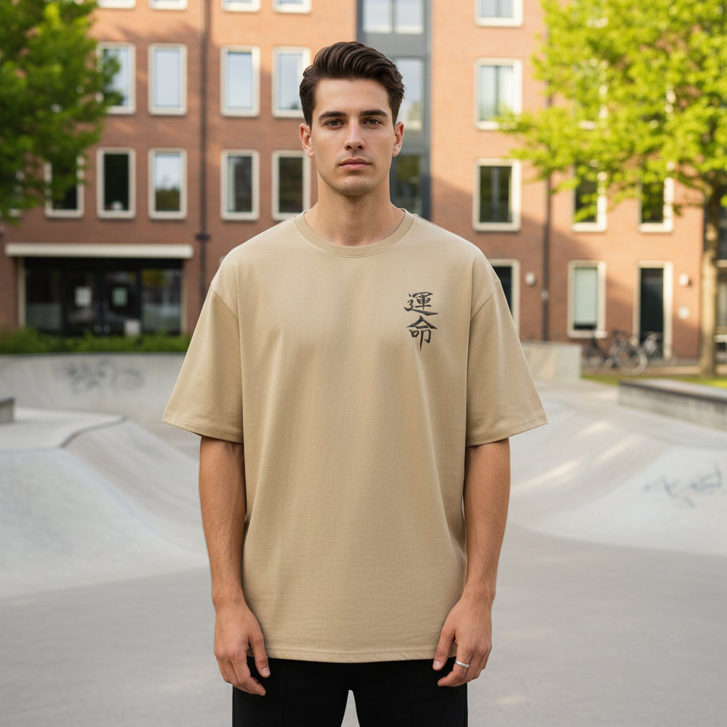 Basser - Heren T-Shirt | Unieke Kalligrafieprint-Basser-Basser