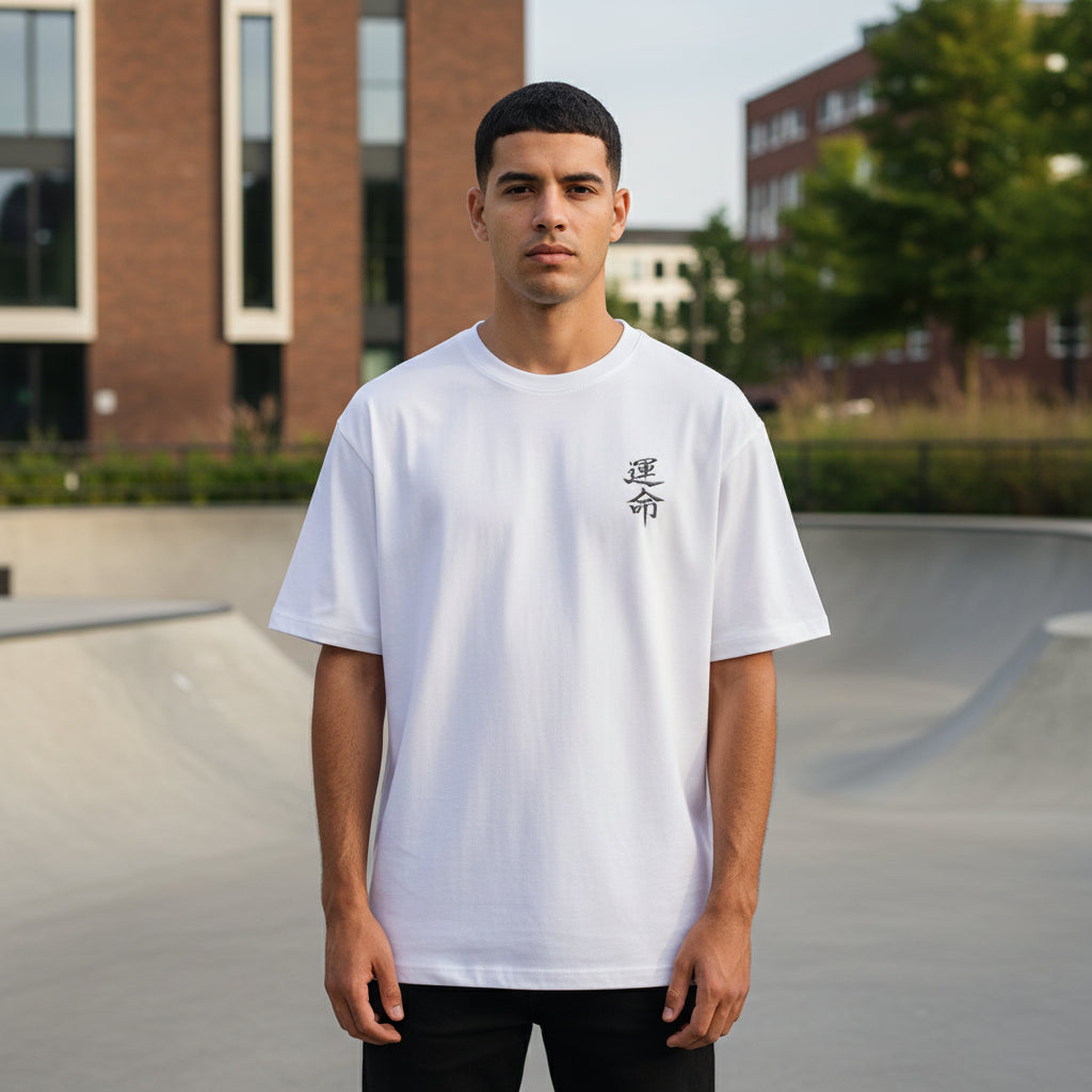 Basser - Heren T-Shirt | Unieke Kalligrafieprint-Basser-Basser