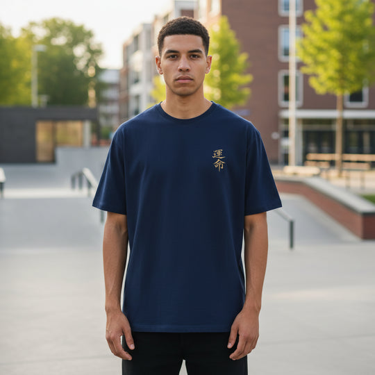 Basser - Heren T-Shirt | Unieke Kalligrafieprint-Basser-Basser