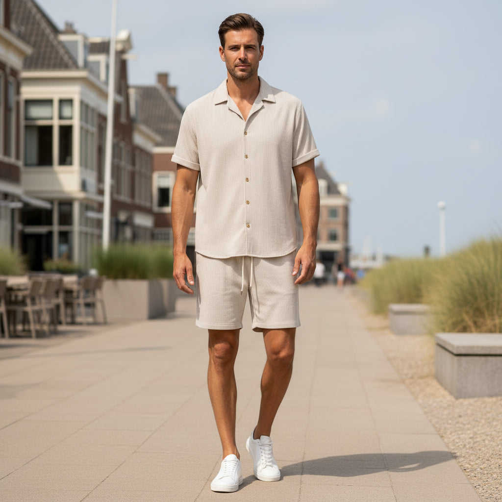 Basser - Heren Zomerset | Ademend Ontwerp-Basser-Beige-S-Basser
