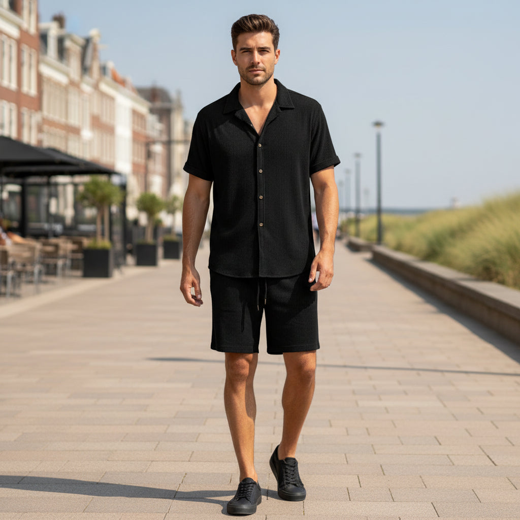 Basser - Heren Zomerset | Ademend Ontwerp-Basser-Zwart-S-Basser