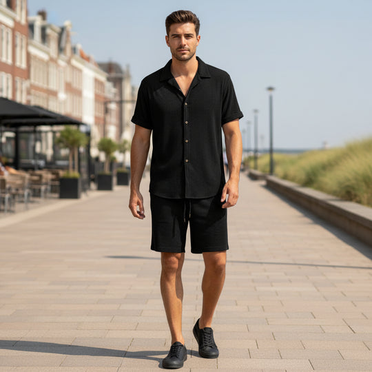 Basser - Heren Zomerset | Ademend Ontwerp-Basser-Zwart-S-Basser