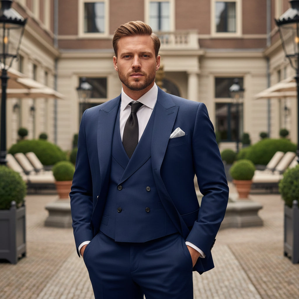 Basser - Herenpak | Slim Fit Blauw-Basser-Blauw-XS-Basser