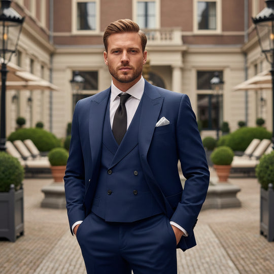 Basser - Herenpak | Slim Fit Blauw-Basser-Blauw-XS-Basser
