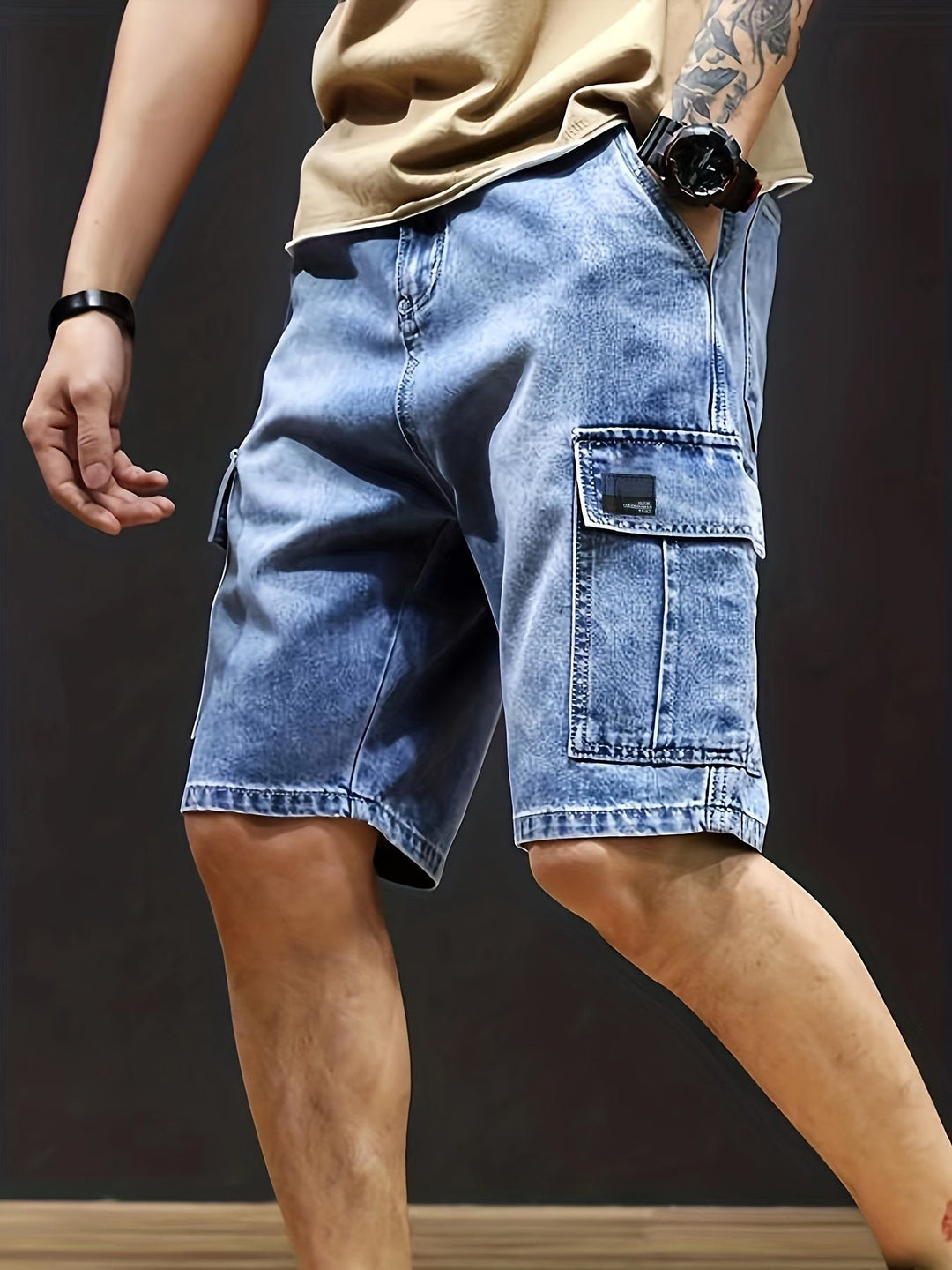 Basser - Heren Cargo Shorts | Verstelbare Tailleband 0