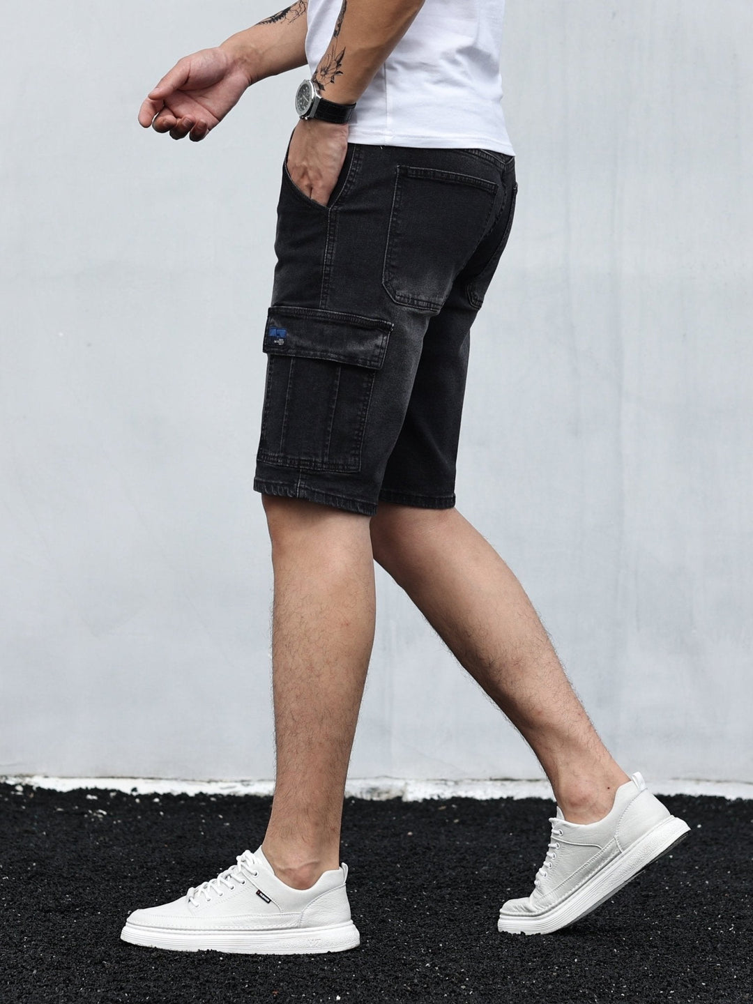 Basser - Heren Cargo Shorts | Verstelbare Tailleband 6