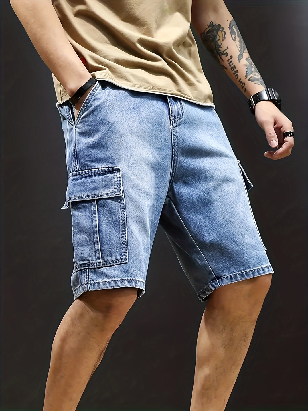 Basser - Heren Cargo Shorts | Verstelbare Tailleband 7