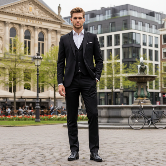 Basser - Heren Driedelig Pak | Slim Fit Design 6