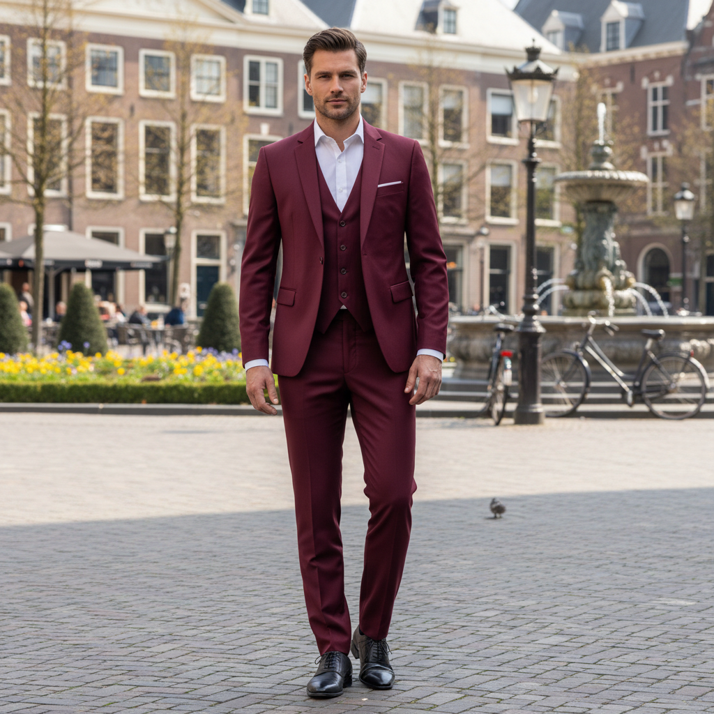 Basser - Heren Driedelig Pak | Slim Fit Design 8