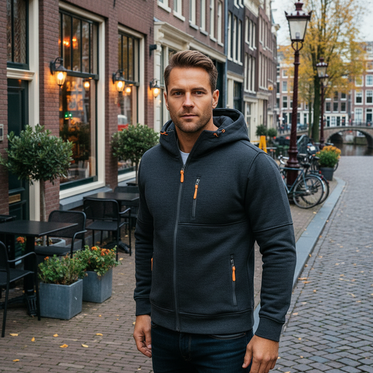 Basser - Heren Hoodie | Verstelbare Capuchon 3