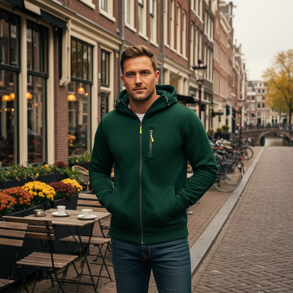 Basser - Heren Hoodie | Verstelbare Capuchon 4