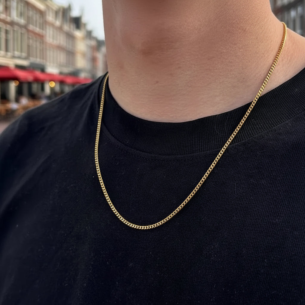Basser - Heren Ketting | Gouden Kleur 2