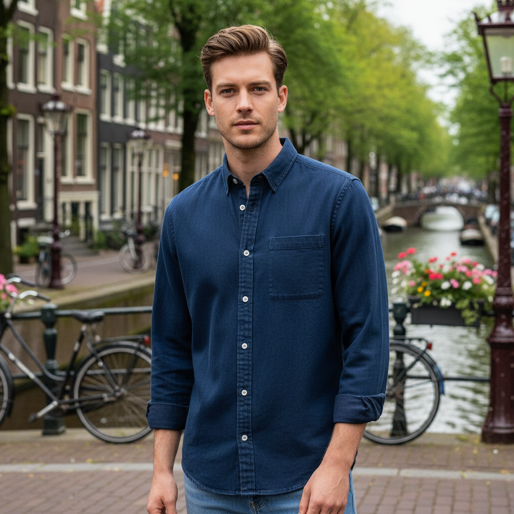 Basser - Heren Overhemd | Luchtig Design 0
