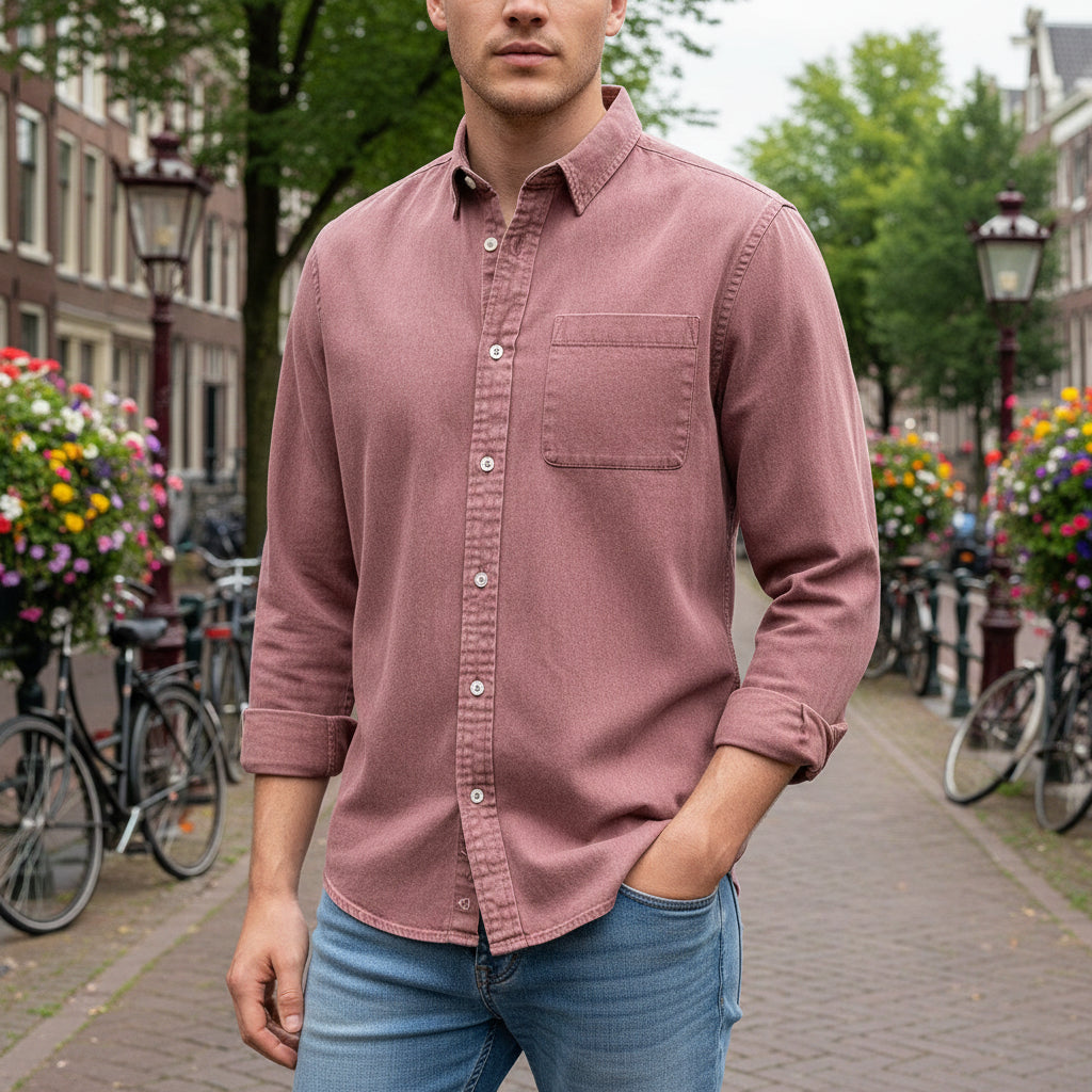 Basser - Heren Overhemd | Luchtig Design 11