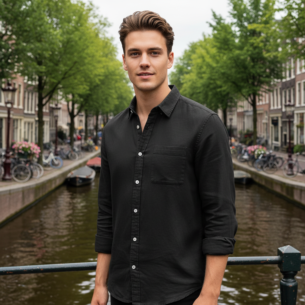 Basser - Heren Overhemd | Luchtig Design 12