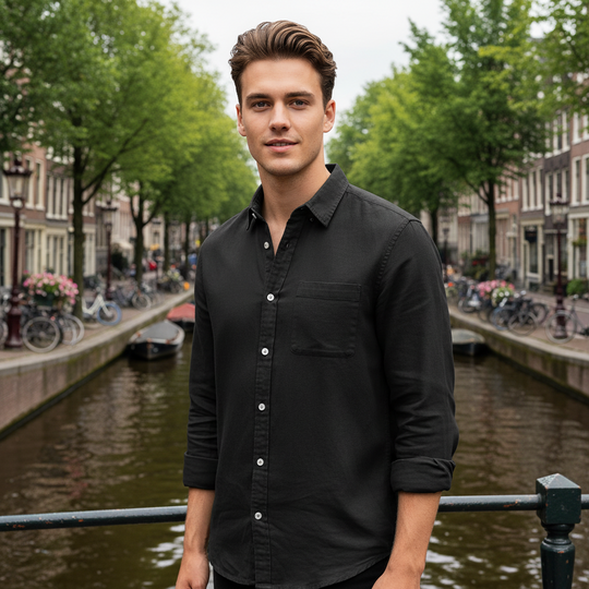 Basser - Heren Overhemd | Luchtig Design 12