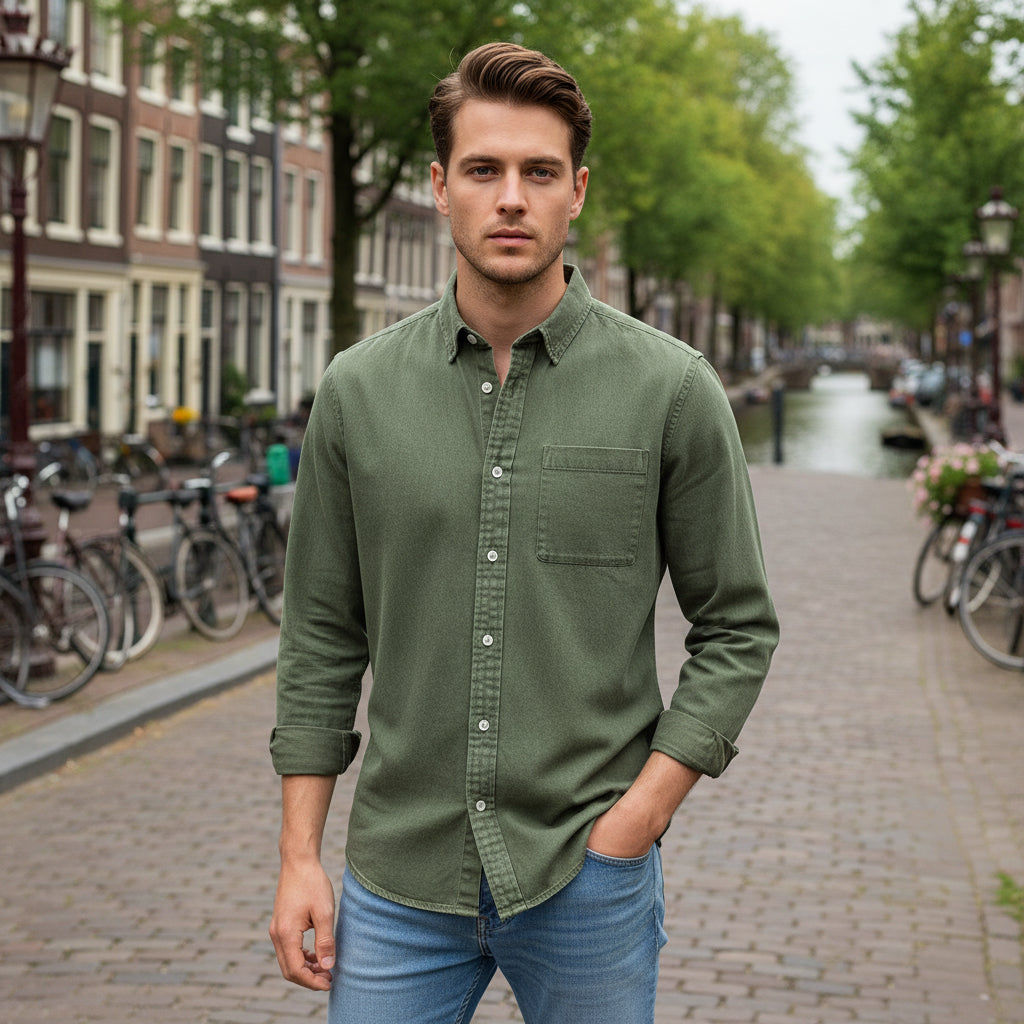 Basser - Heren Overhemd | Luchtig Design 14