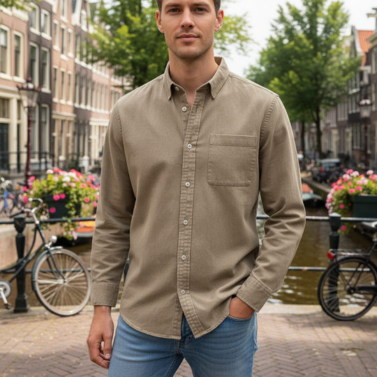 Basser - Heren Overhemd | Luchtig Design 3