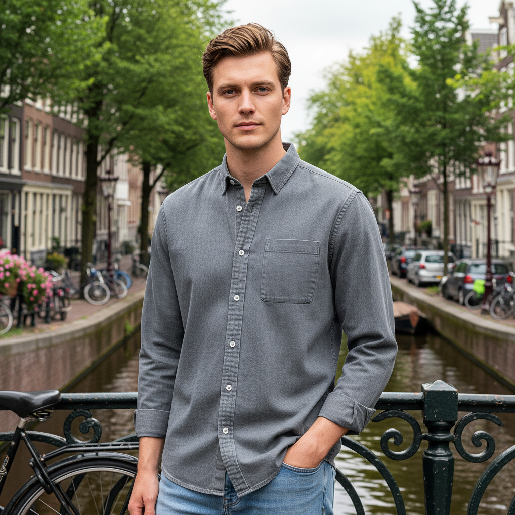 Basser - Heren Overhemd | Luchtig Design 7