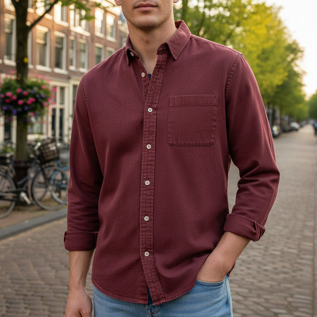 Basser - Heren Overhemd | Luchtig Design 9
