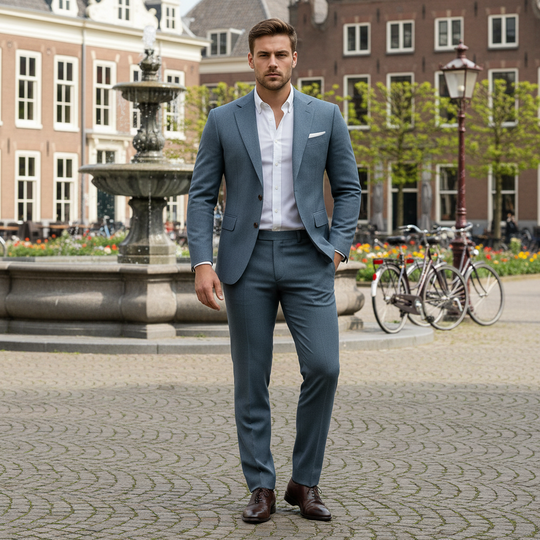 Basser - Heren Pak | Slim Fit Blazer en Broek 0
