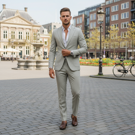 Basser - Heren Pak | Slim Fit Blazer en Broek 5