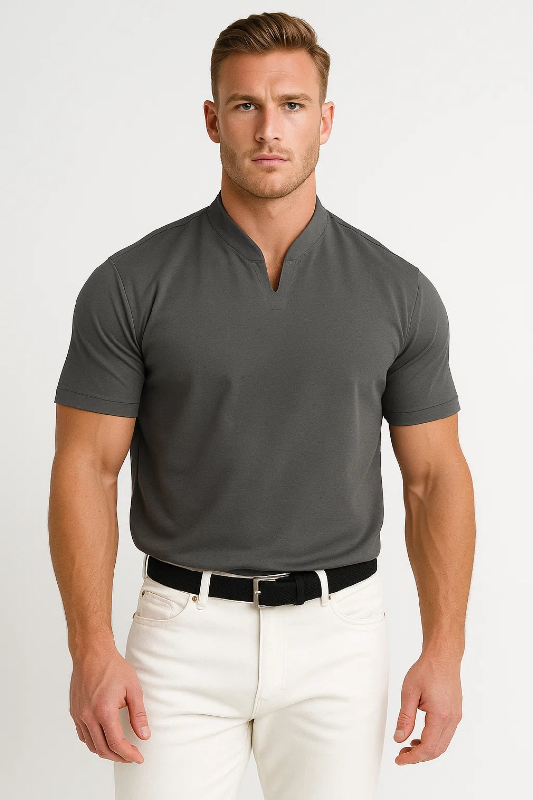 Basser - Heren Shirt | Splitkraag 2
