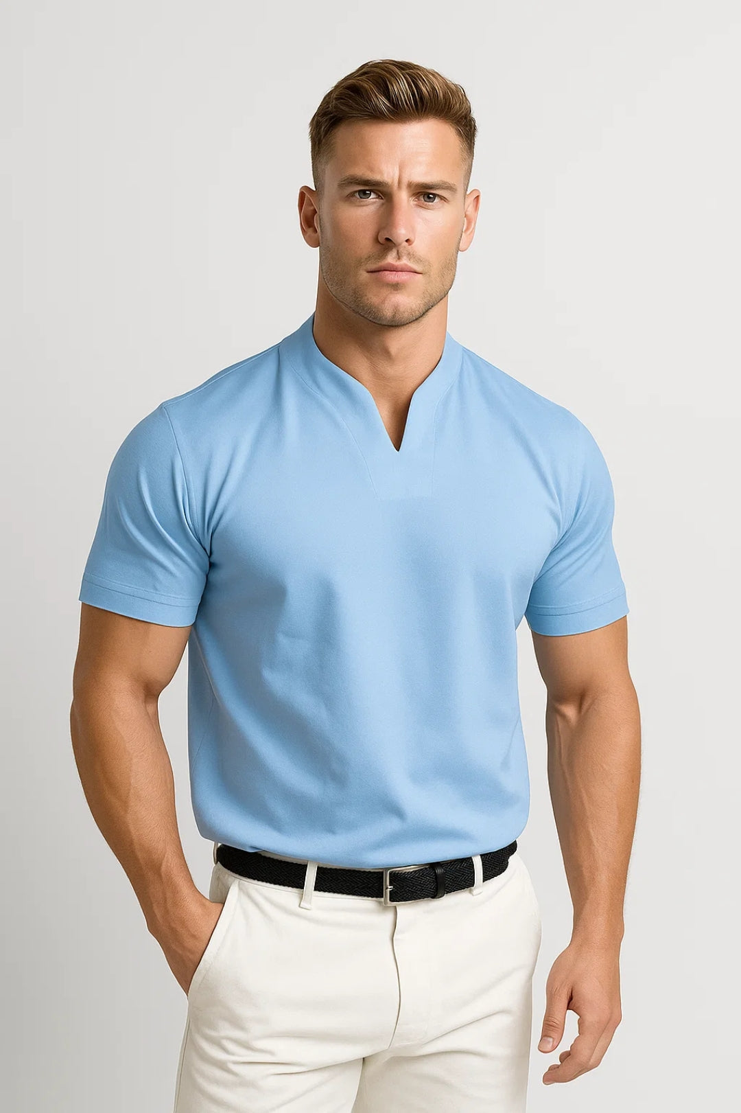 Basser - Heren Shirt | Splitkraag 3
