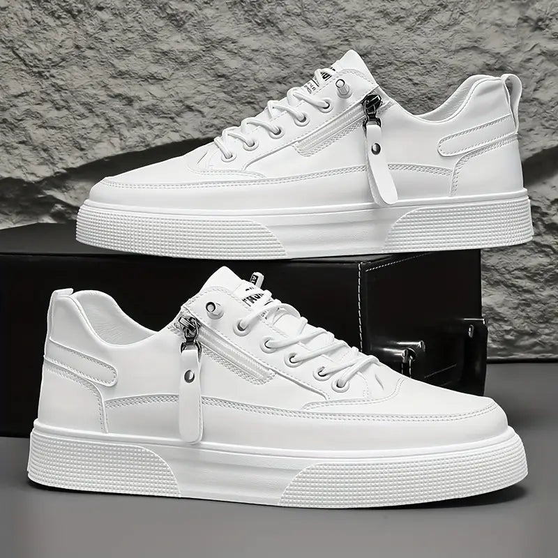 Basser - Heren Sneakers | Lage Sneakers met Veters en Rits 3