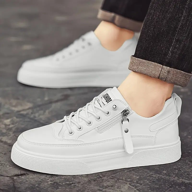 Basser - Heren Sneakers | Lage Sneakers met Veters en Rits 4