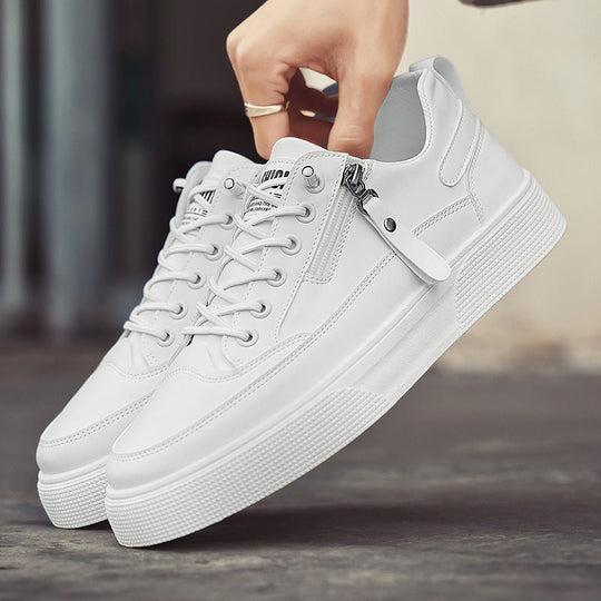 Basser - Heren Sneakers | Lage Sneakers met Veters en Rits 5