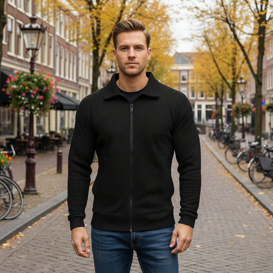 Basser - Heren Vest | Geribd Textuurpatroon 5