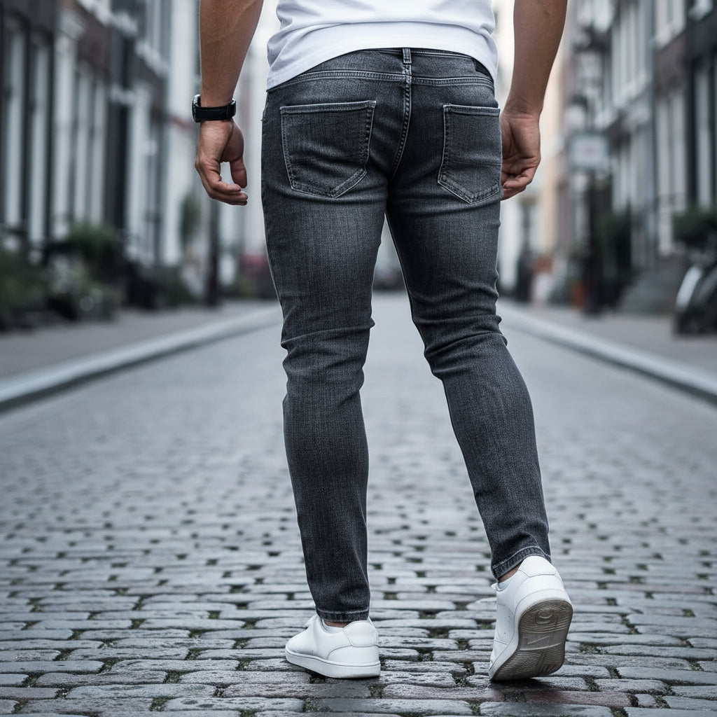 Benjamin – Heren Spijkerbroek | Slim Fit met Gescheurde Details voor een Stoere Look-Basser-Basser