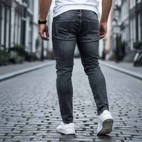 Benjamin – Heren Spijkerbroek | Slim Fit met Gescheurde Details voor een Stoere Look-Basser-Basser