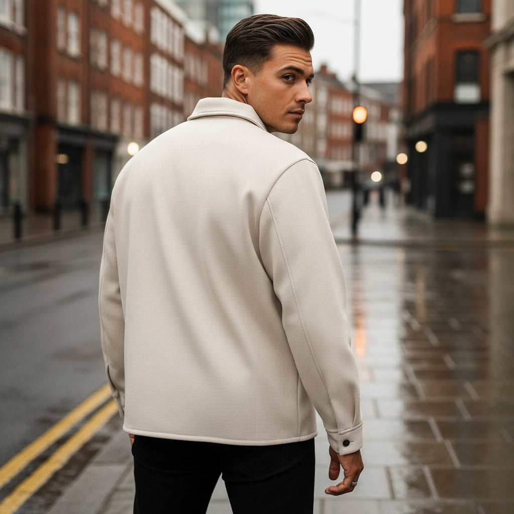 Daan Heren Jas | Tussenjas Beige-Basser-Basser