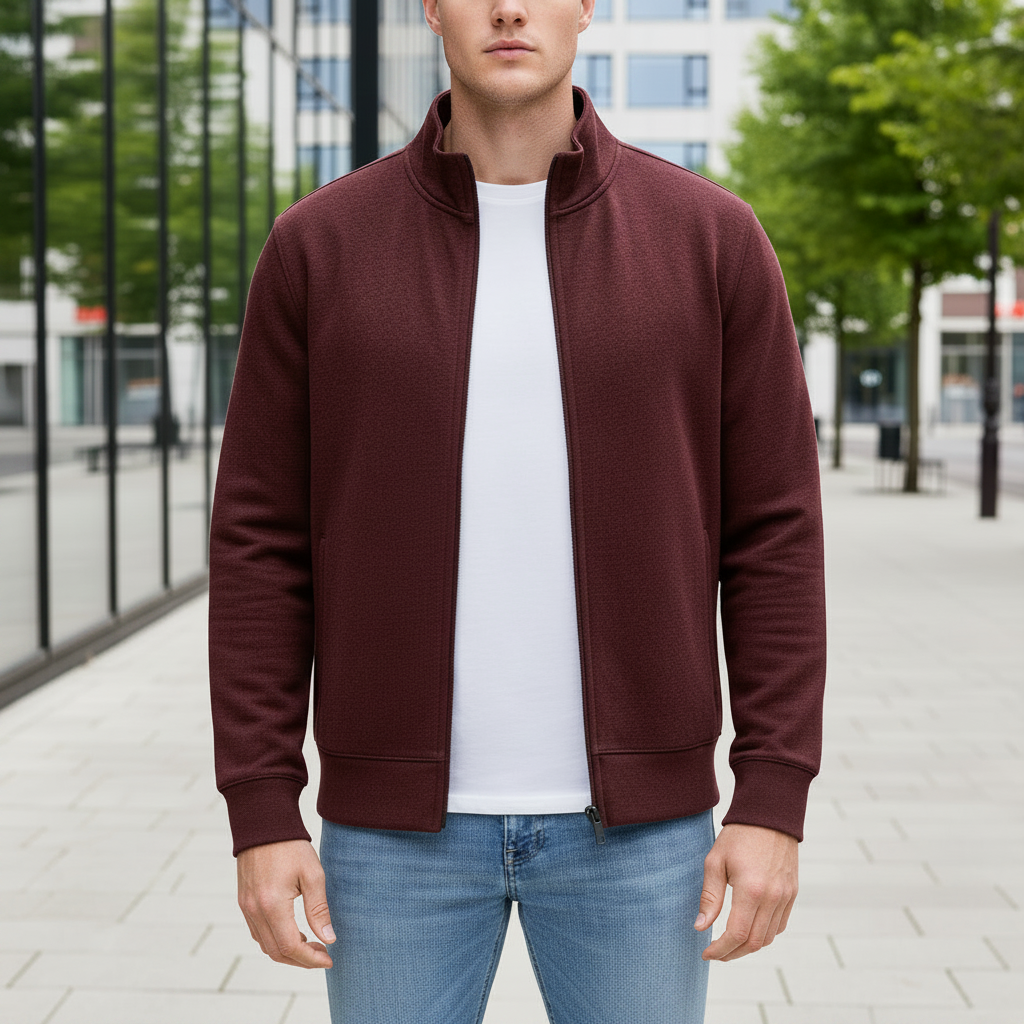 Daan Heren Vest | Volledige Rits-Basser-Rood-S-Basser