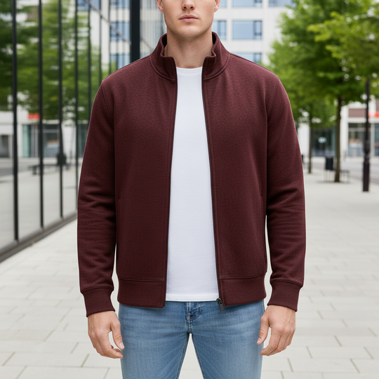 Daan Heren Vest | Volledige Rits-Basser-Rood-S-Basser