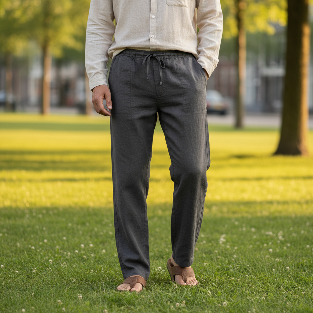 Elias – Heren Linnen Broek | Ademend Comfort en Tijdloos Design-Basser-Basser