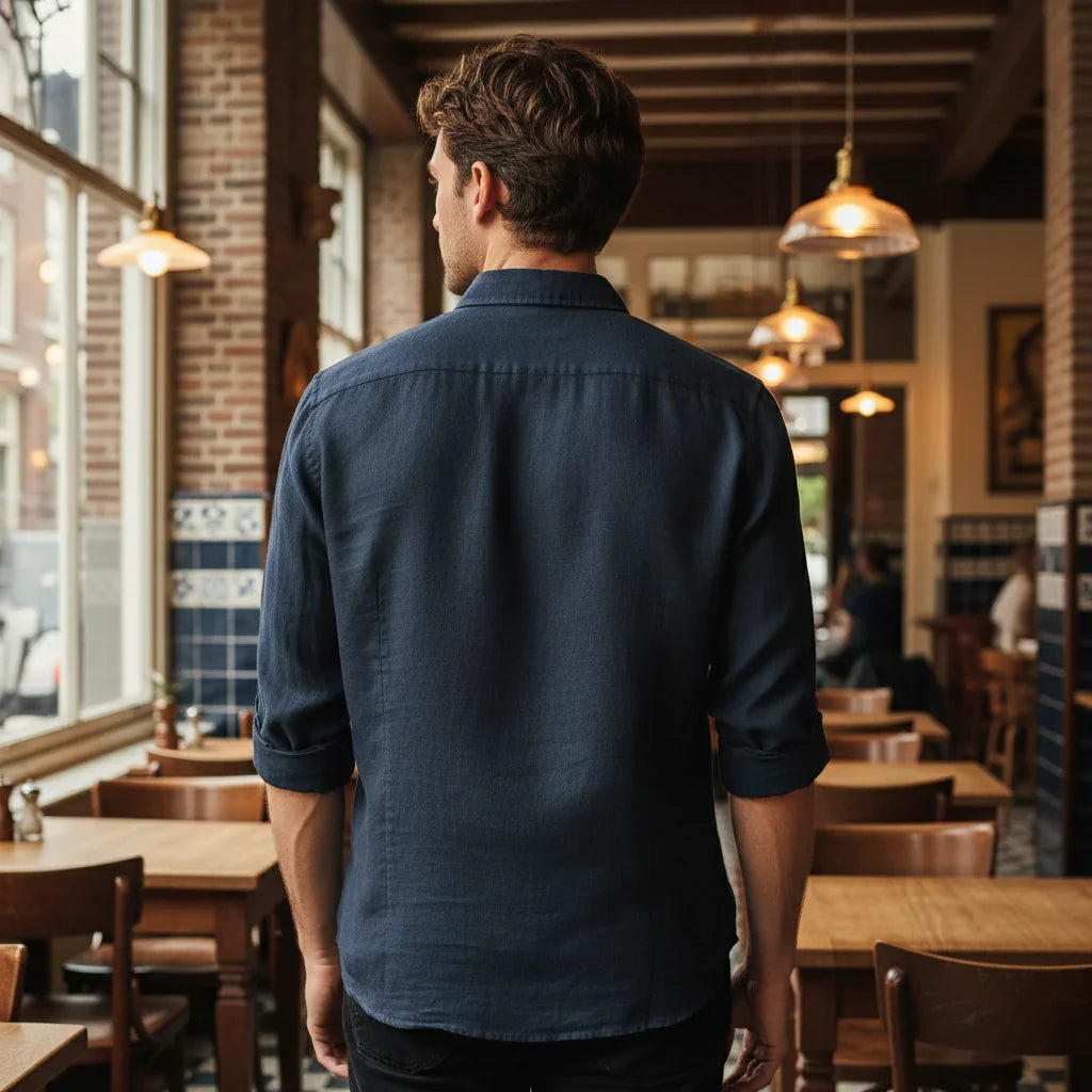 Ethan – Heren Overhemd | Ademend Linnen Comfort en Stijl-Basser-Basser