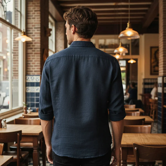 Ethan – Heren Overhemd | Ademend Linnen Comfort en Stijl-Basser-Basser