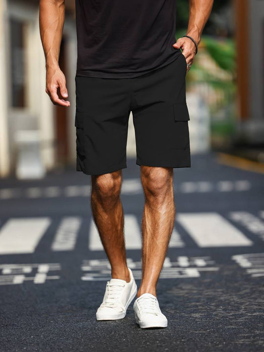 Finn Heren Cargo Shorts | Minimalistisch Ontwerp-Basser-Marine blauw-S-Basser
