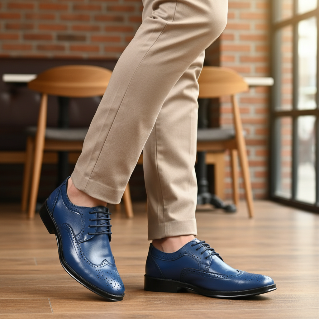 Lennart – Mannen Herenschoenen | Ondersteunend en Comfortabel Ontwerp-Basser-Blauw-39-Basser