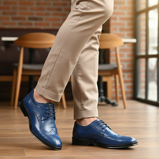 Lennart – Mannen Herenschoenen | Ondersteunend en Comfortabel Ontwerp-Basser-Blauw-39-Basser