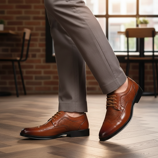Lennart – Mannen Herenschoenen | Ondersteunend en Comfortabel Ontwerp-Basser-Bruin-39-Basser