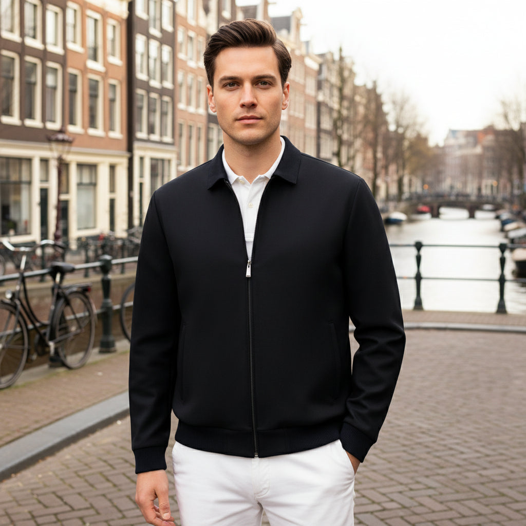 Liam – Heren Jacket | Sportieve Polokraag met Elegante Touch-Basser-Basser