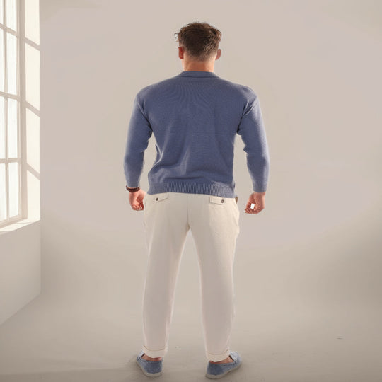 Liam – Heren Polo | Getailleerd Design met Lange Mouwen-Polo Shirts: Poloshirts-Basser-Basser