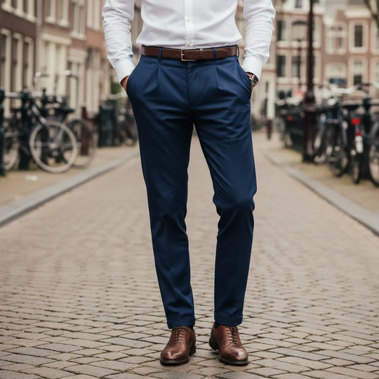 Marcus – Heren Pantalon | Moderne Pasvorm met Professionele Look-Basser-Basser