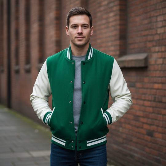 Milan Heren Jas | Tailored Fit-Basser-Groen-M-Basser